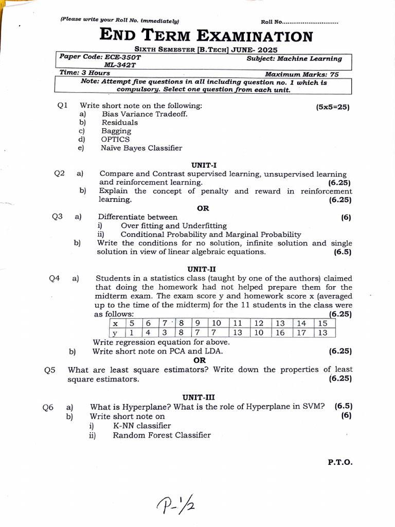 ML End-Term 2025 | PDF