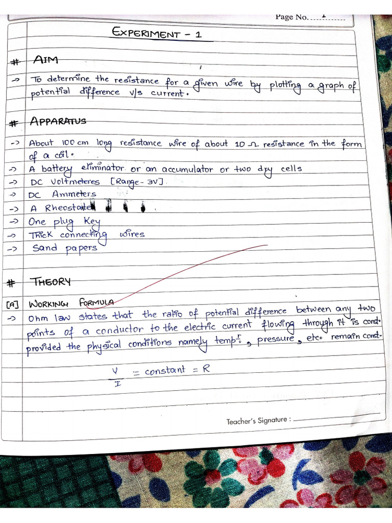 Class 12 Physics Practical | PDF