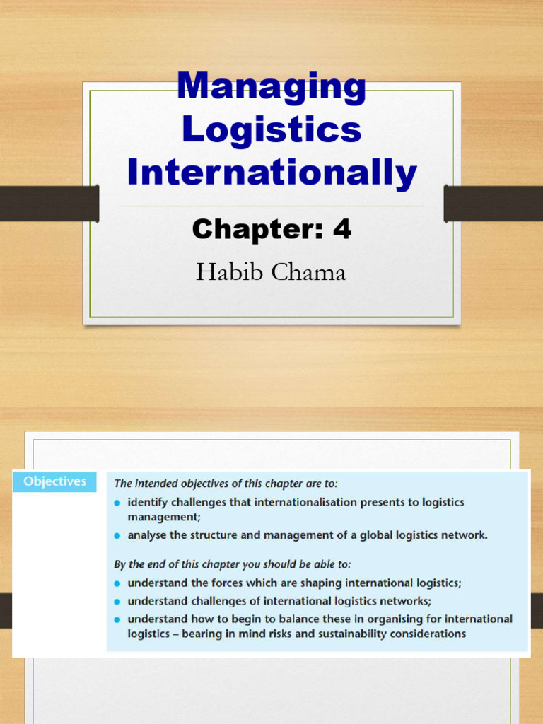 Chapter4 Strategic Logistics Management | PDF | Supply Chain | Logistics