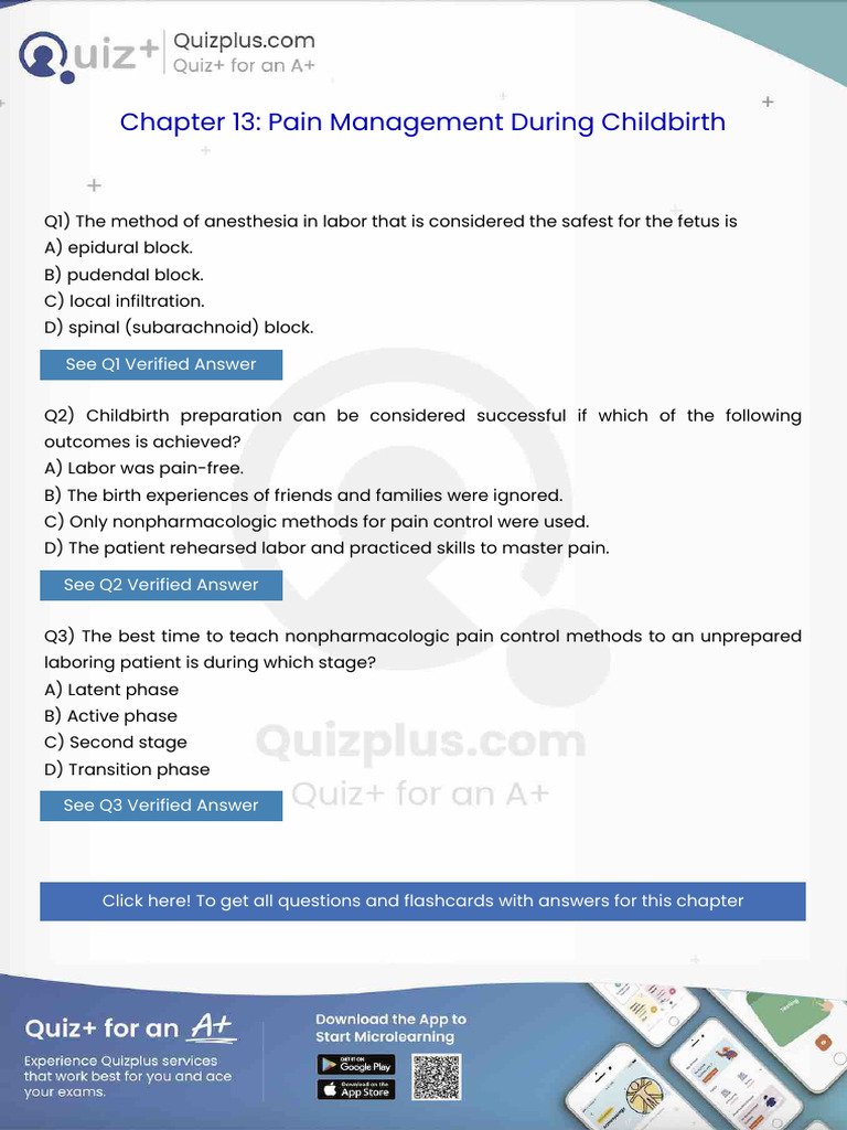 The Method of Anesthesia in Labor That Is Considered The Safest For The ...
