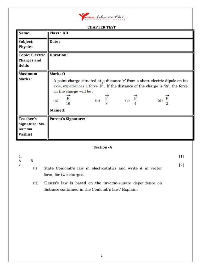 Physics 12 Chapter Test CH 1 (11B) MS | PDF