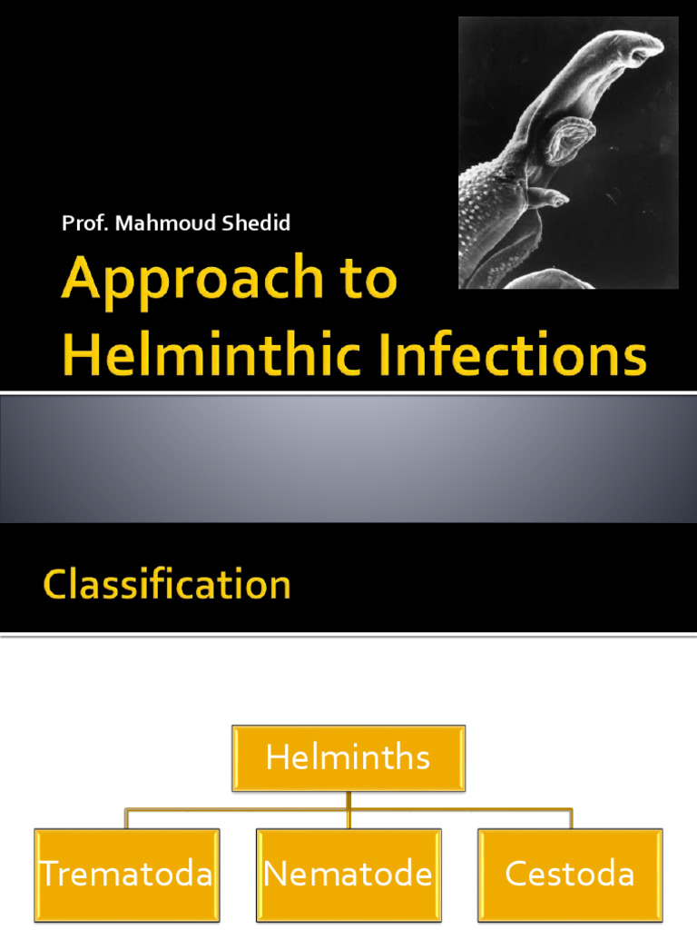 Approach To Helminthic Infections-1 | PDF | Parasitology | Medical ...