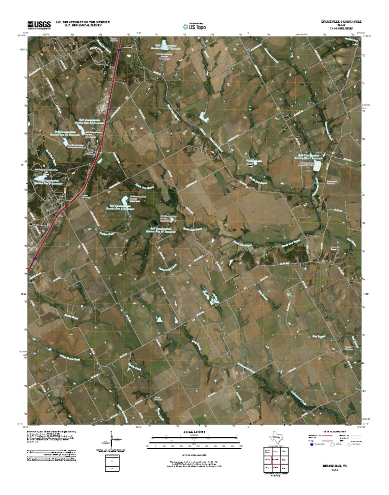 Topographic Map of Bruceville PDF Geophysics Navigation