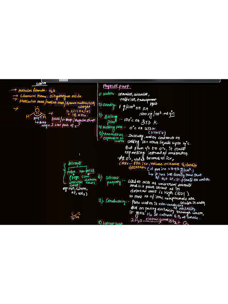 Water Class Notes | PDF