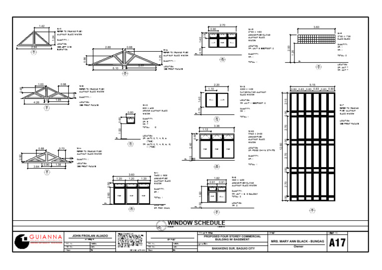 Guianna: Window Schedule | PDF | Building Engineering