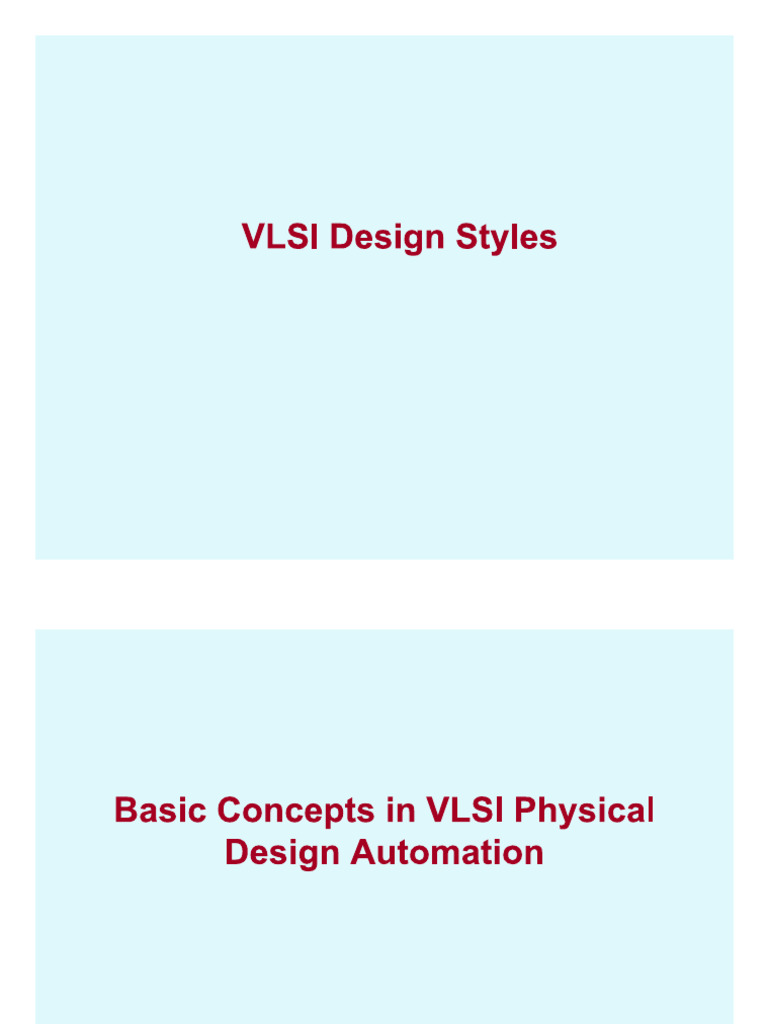 VLSI Design Styles | PDF