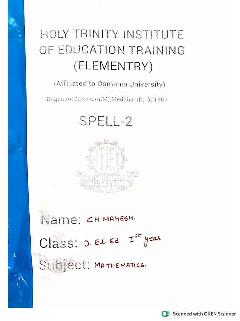 Spell-2 Maths Cce | PDF