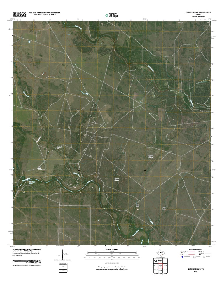 Burkes Ridge Quadrangle Map, Texas | PDF | United States Geological ...