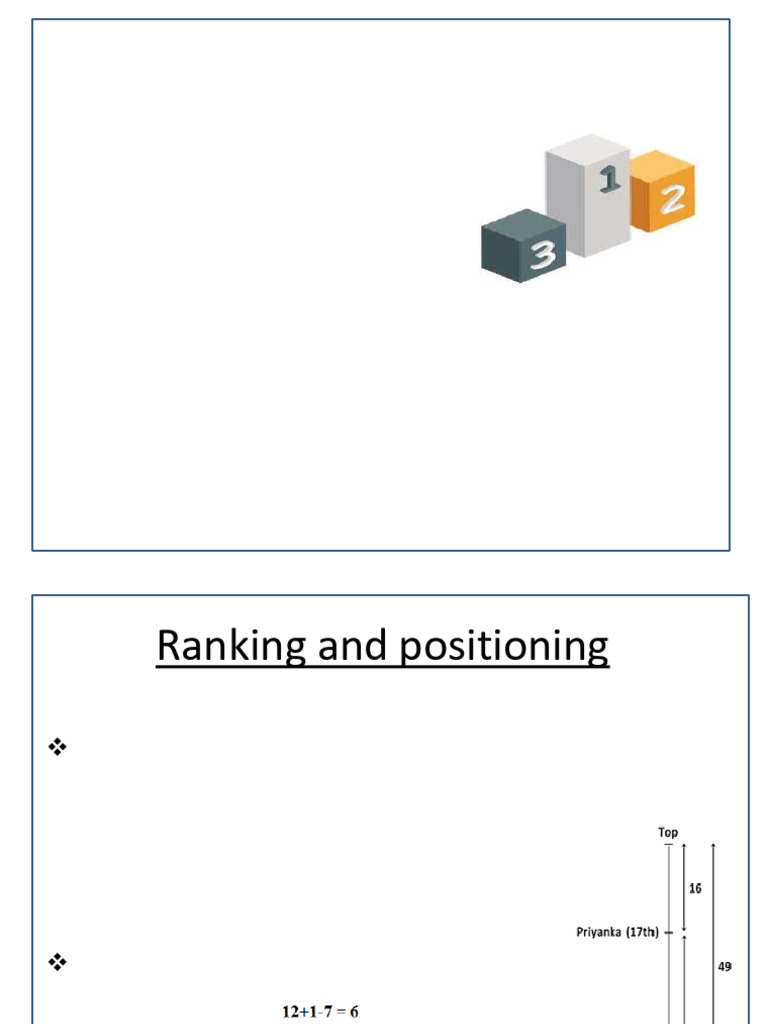 Ranking and Position | PDF