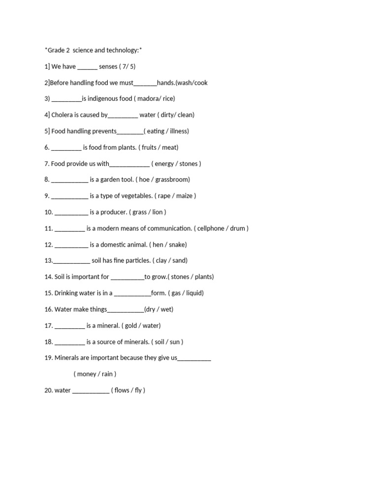 Grade 2 Science and Technology | PDF