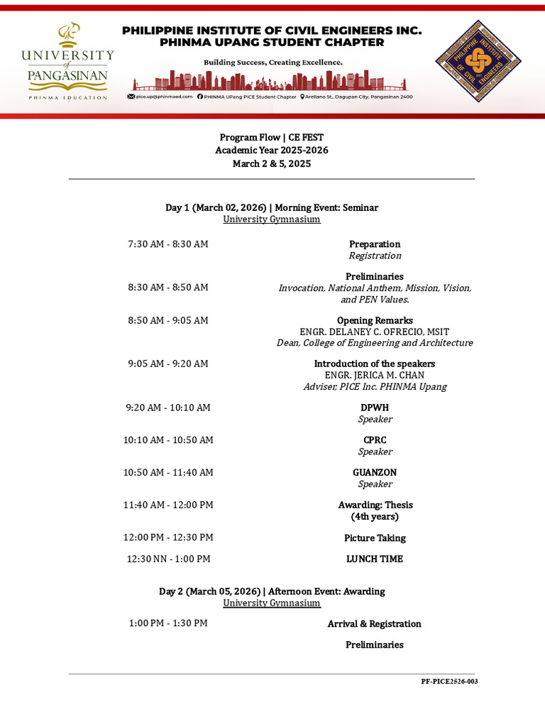 PROGRAM - FLOW - CEFest2026-2 (1) Ssssssssssss | PDF | Entertainment ...