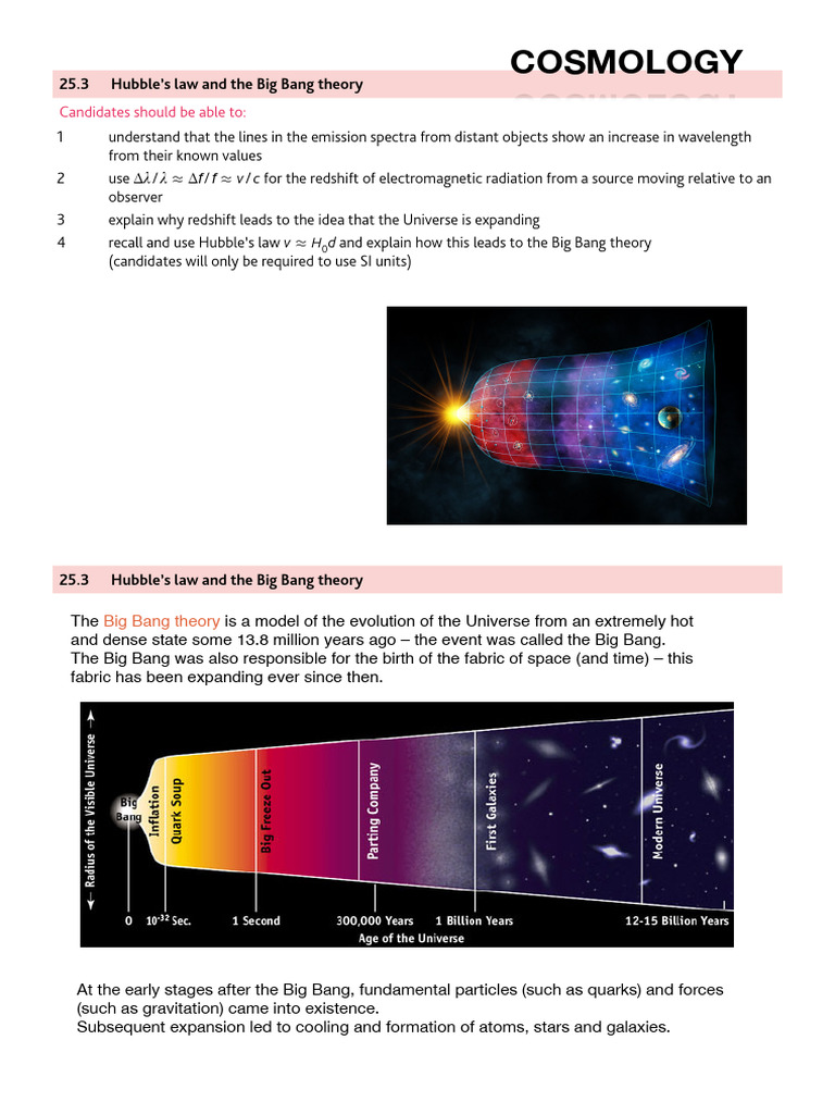 A2 25 Cosmology | PDF | Redshift | Galaxy