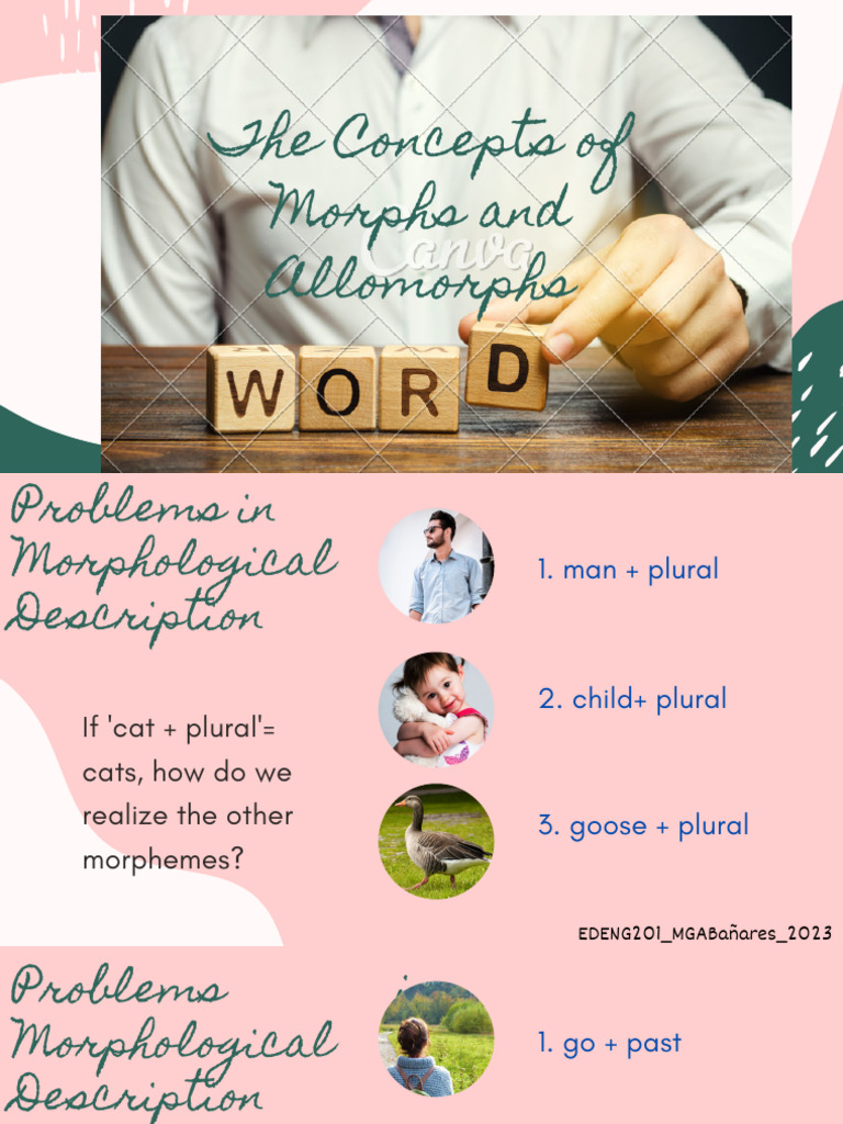The Concepts of Morphs and Allomorphs | PDF | Morphology (Linguistics ...