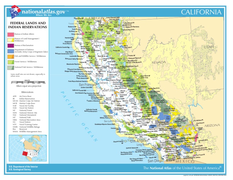 Map of California - Federal Lands and Indian Reservations | PDF | Travel