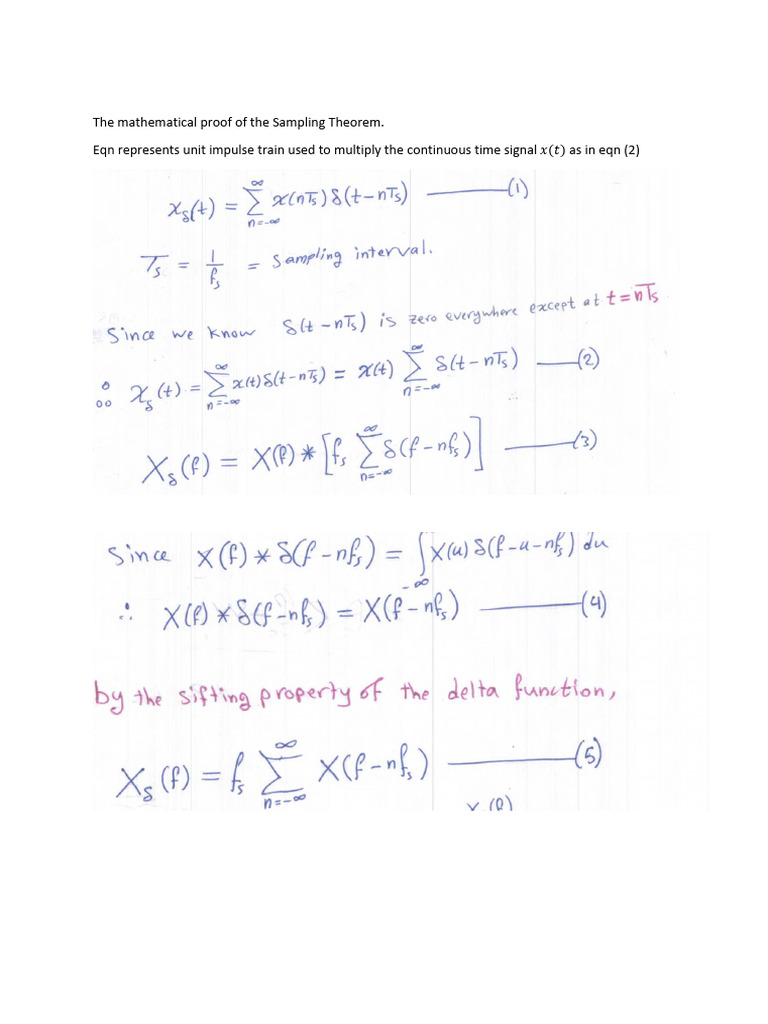 4 Sampling - Theorem - A | PDF