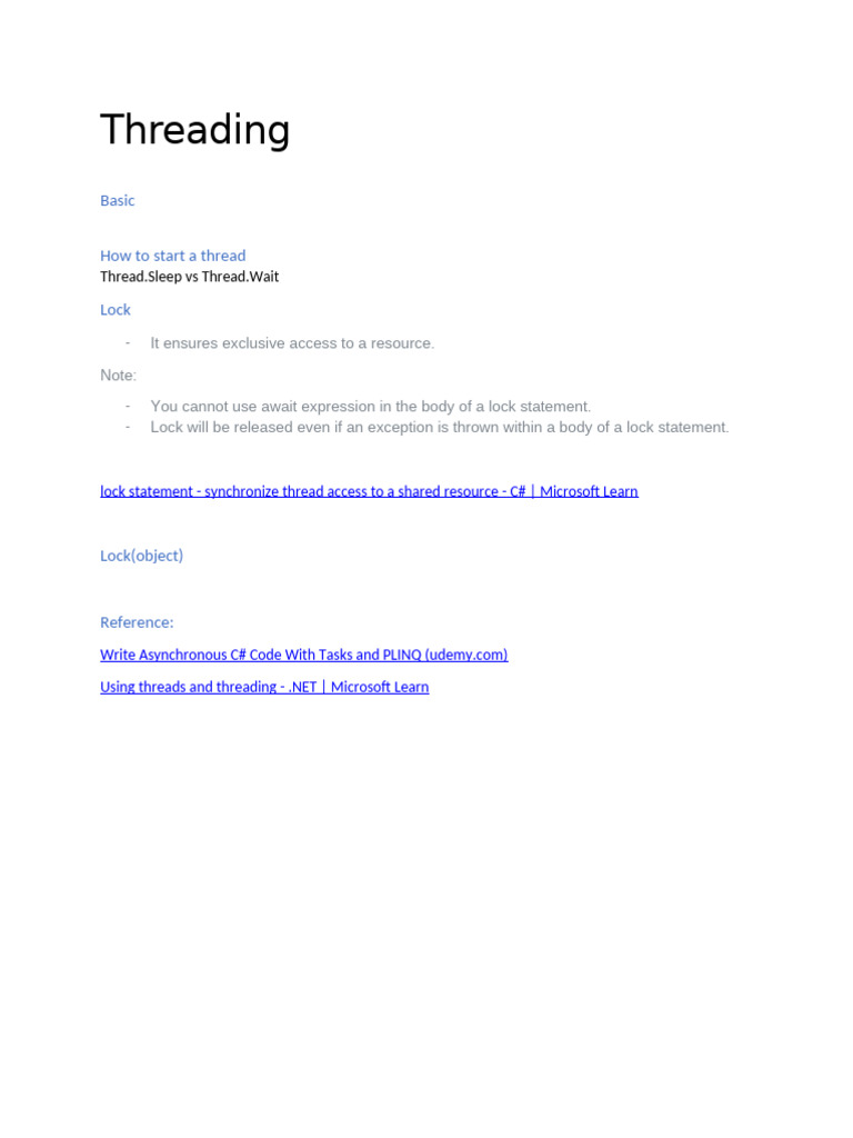 Threading | PDF