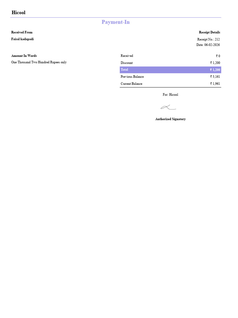 Payment in | PDF