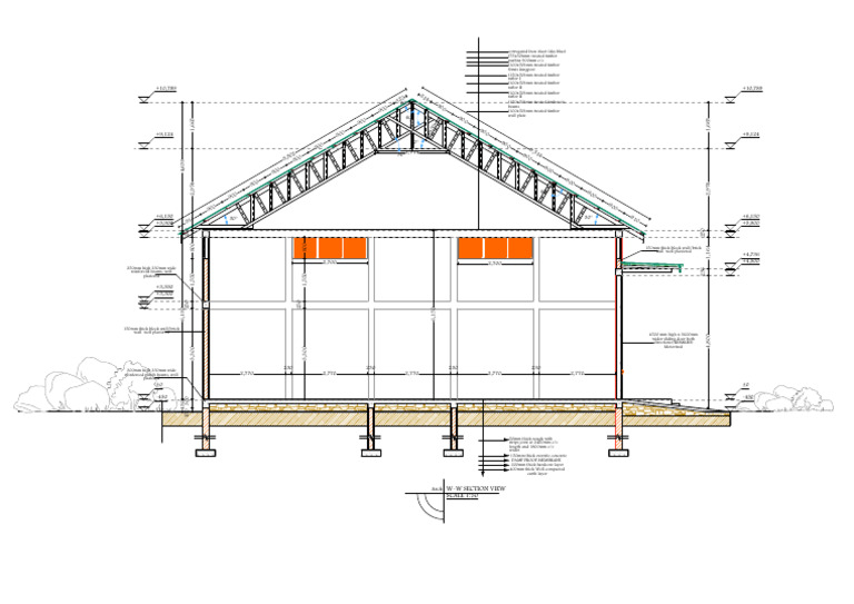 Elevation B Drawings | PDF | Civil Engineering | Structural Engineering