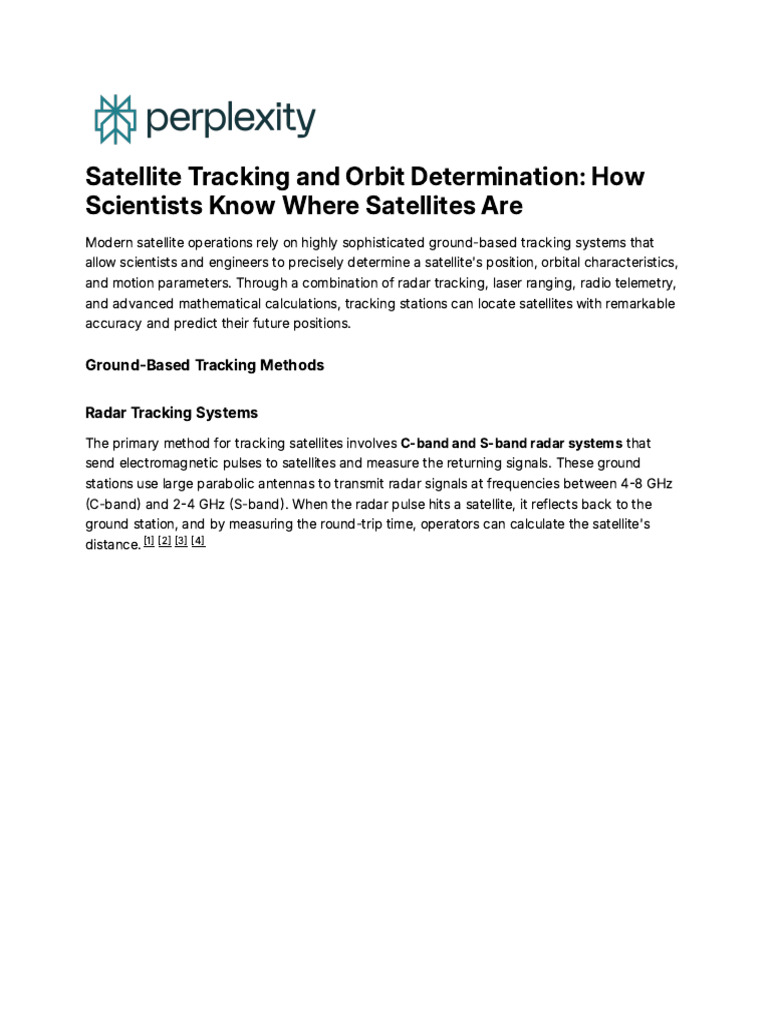 Satellite Tracking and Orbit Determination, How Scientists Know Where ...