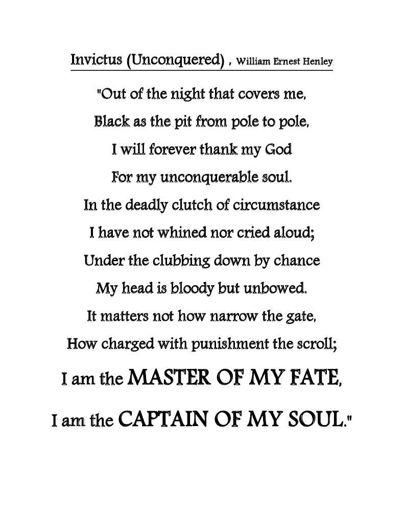 invictus: the unconquerable soul | pdf