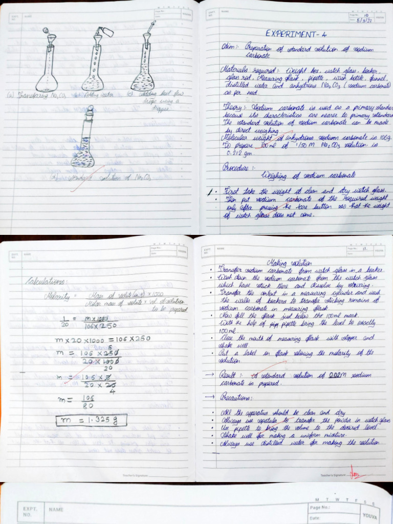 Chemistry Experiment No. 4 and 5 | PDF