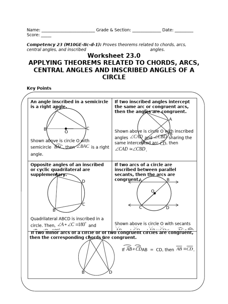 M10 Q2 Week 5 Performance Task | PDF | Circle | Angle