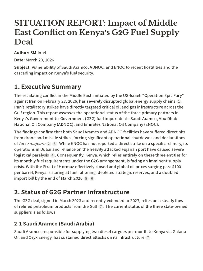 SITUATION REPORT Impact of Middle East Conflict o 260322 070718 | PDF ...