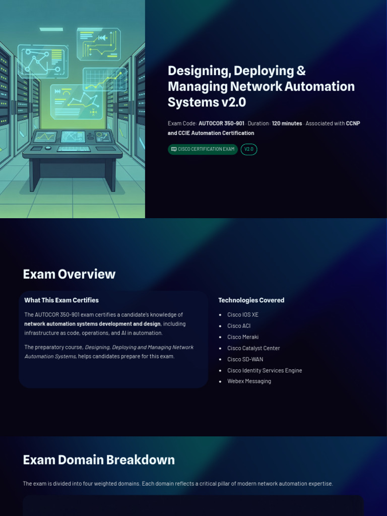 Designing Deploying and Managing Network Automation Systems v20 | PDF ...
