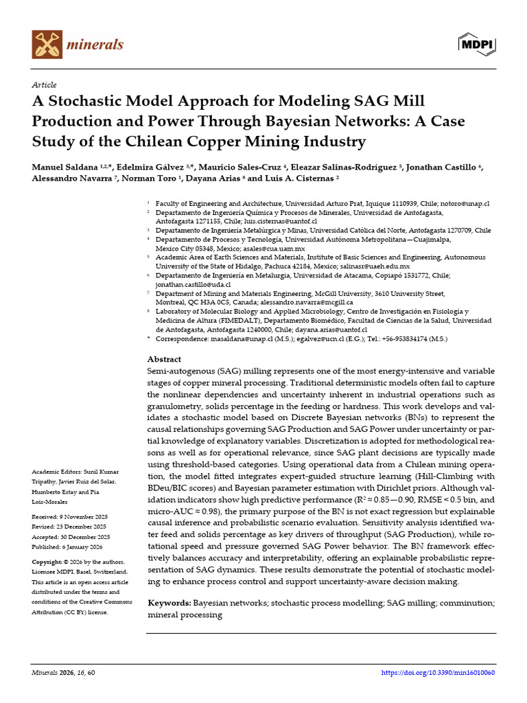 Minerals 16 00060 | PDF | Mill (Grinding) | Mathematical Optimization