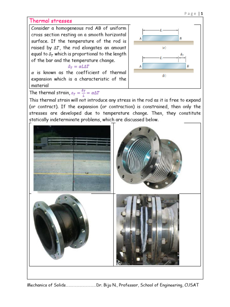MOS 6 Axial Load Statically Indeterminate | PDF | Deformation ...