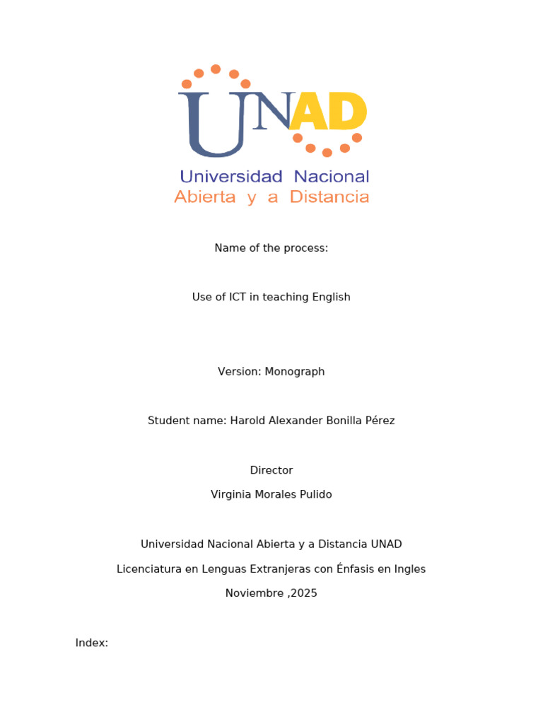 Use of Ict in Teaching English - Borrador | PDF | Educational ...