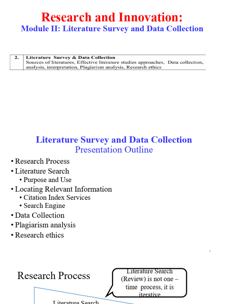 Unit2 - Literature Survey and Data Collection | PDF | Plagiarism ...