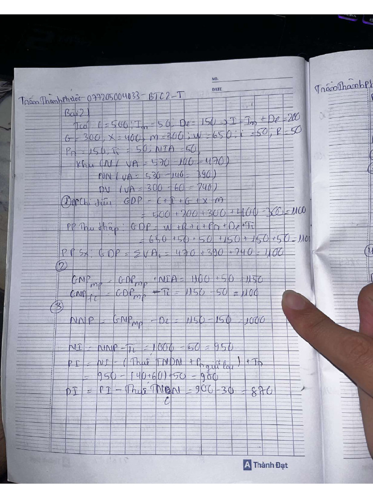 BT Chương 2 - T | PDF