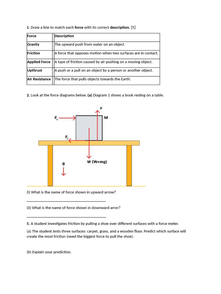 Science Force Exercises | PDF