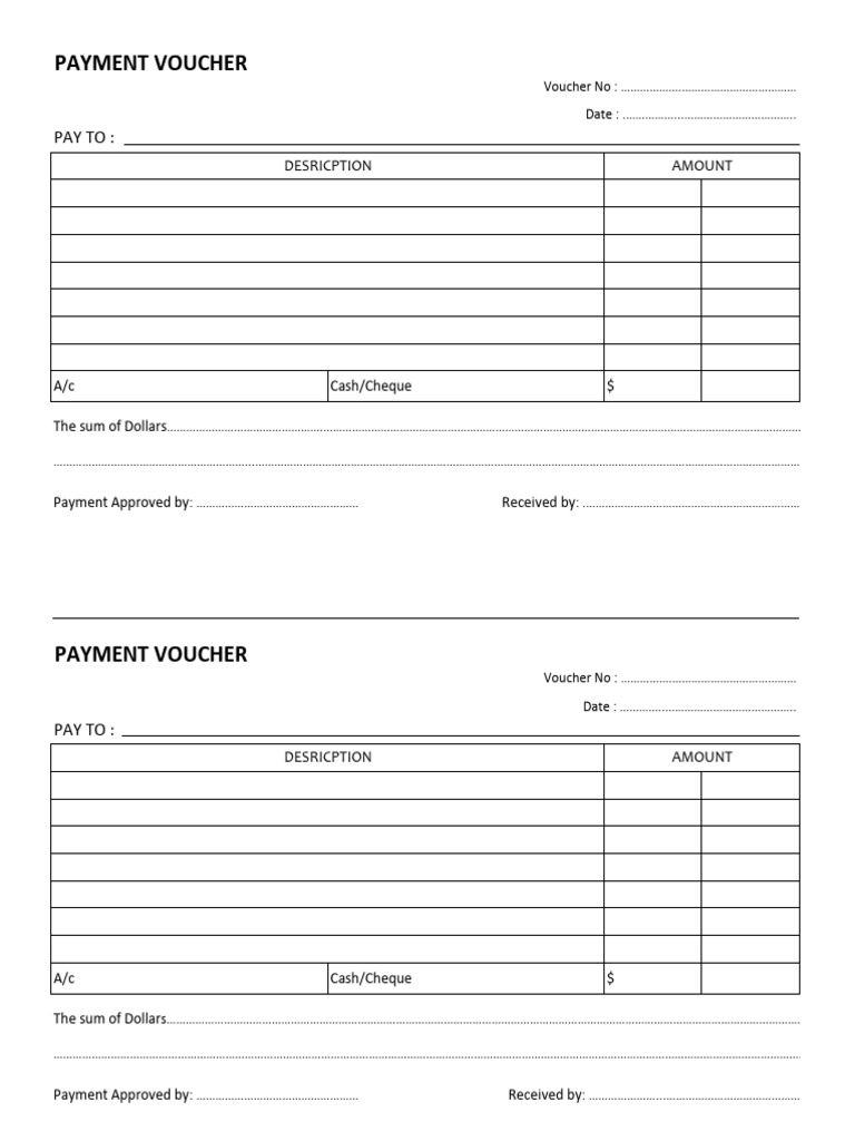 Payment Voucher Form | PDF