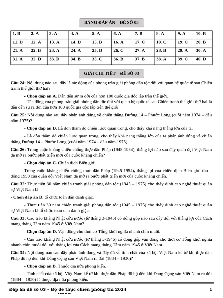 HDG de So 03 Mon Lich Su | PDF