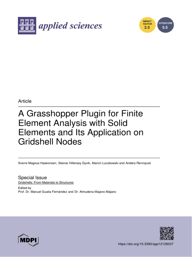 Applsci 12 06037 With Cover | PDF | Finite Element Method | Matrix ...