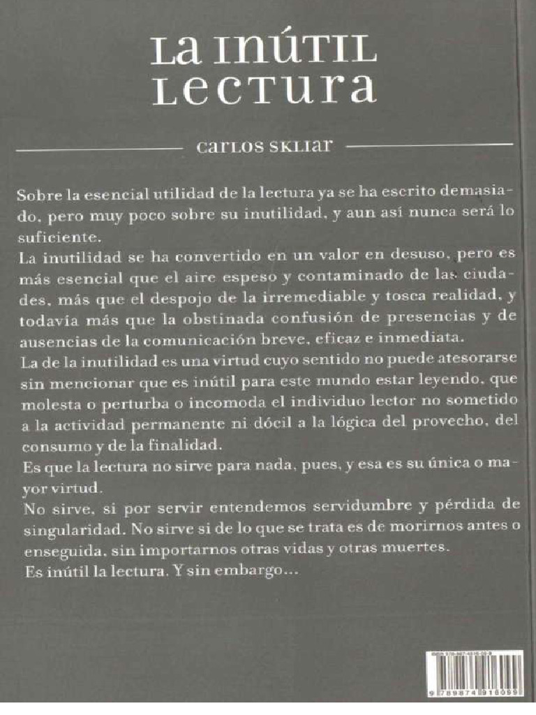 La Inutil Lectura Edit | PDF