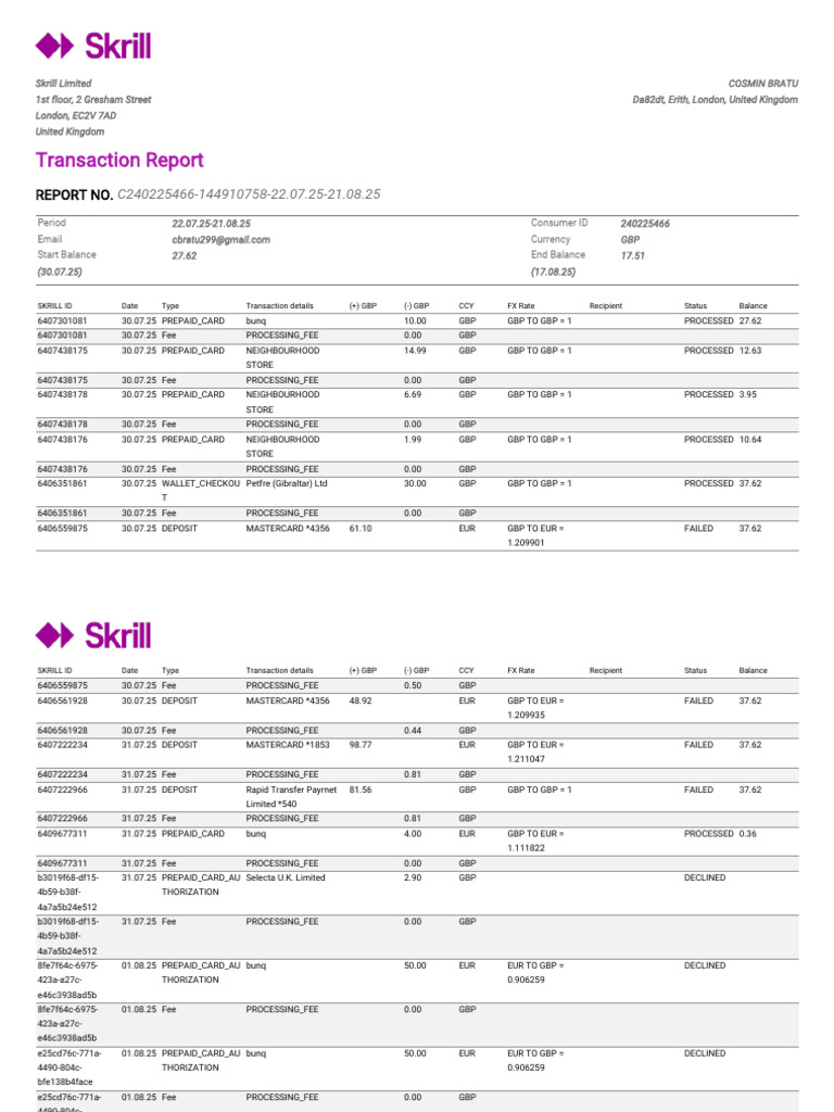 Transaction History | PDF | Fee | Debit Card