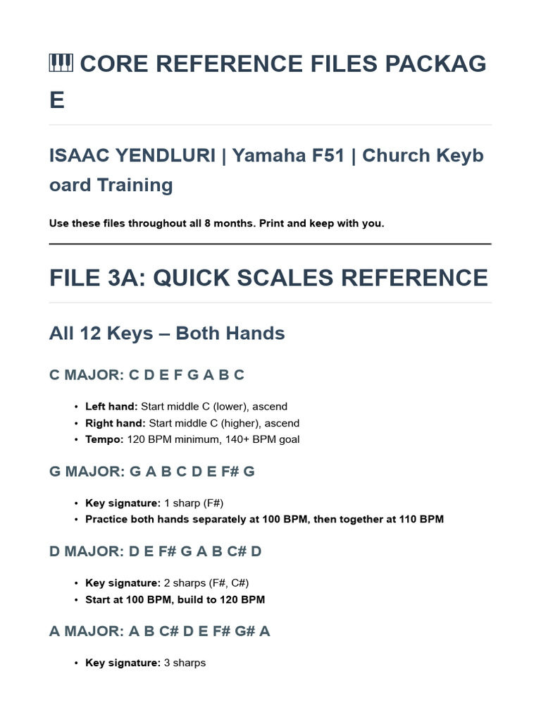Core Reference Files | PDF | Song Structure | Harmony