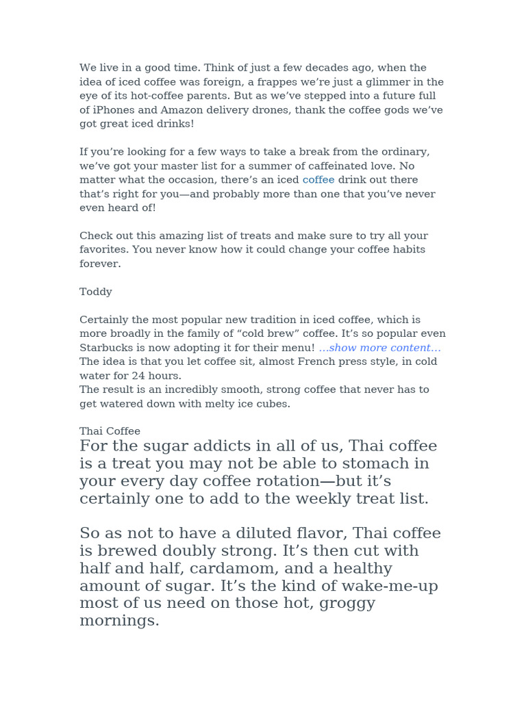 Coffee | PDF