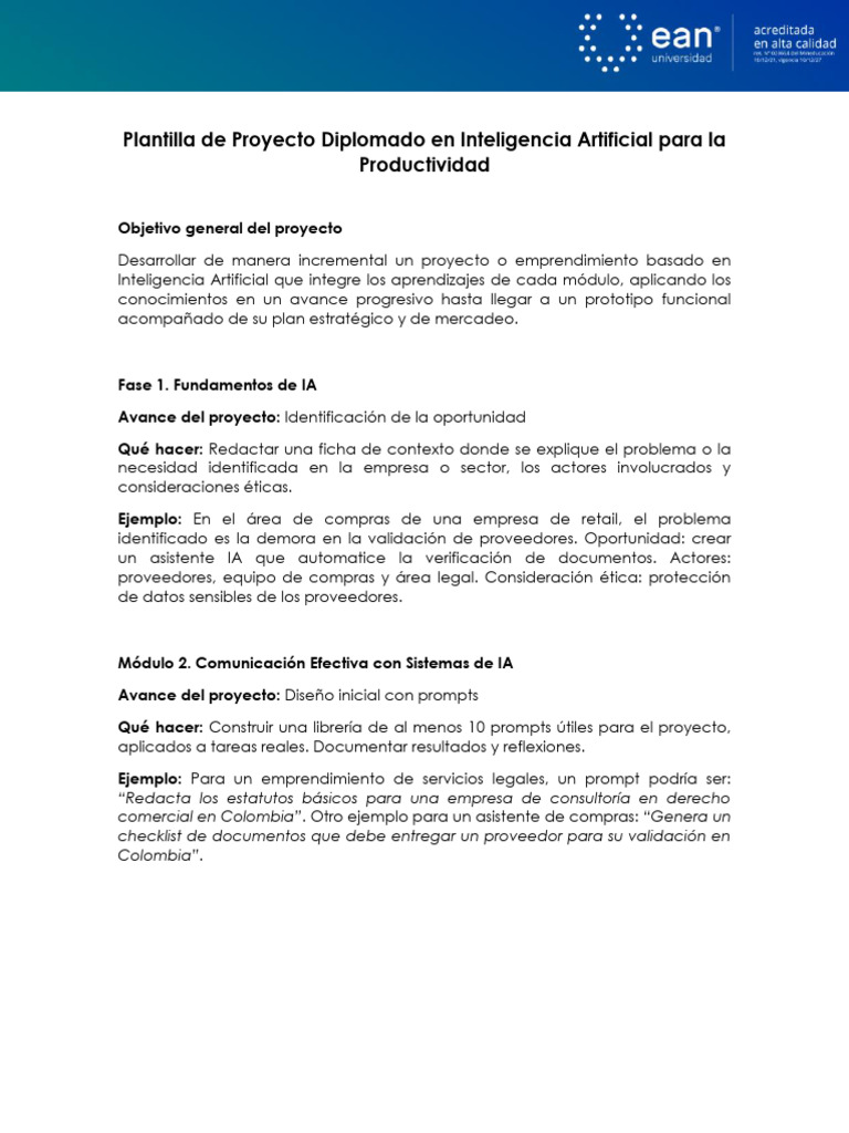 Documento Guia Proyecto Ia para El Trabajo | PDF | Inteligencia ...