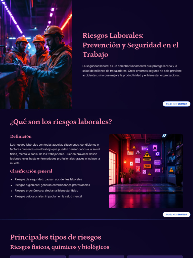 Riesgos Laborales Prevencion y Seguridad en El Trabajo | PDF | La seguridad