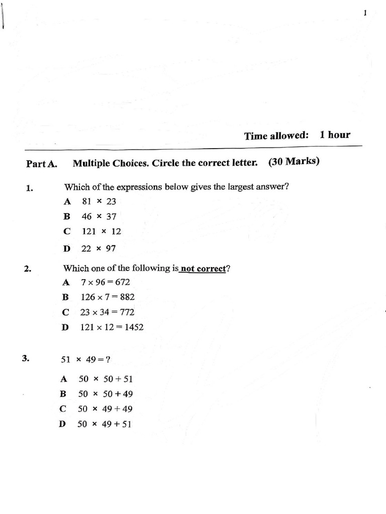 P4 Maths Ex 02 | PDF