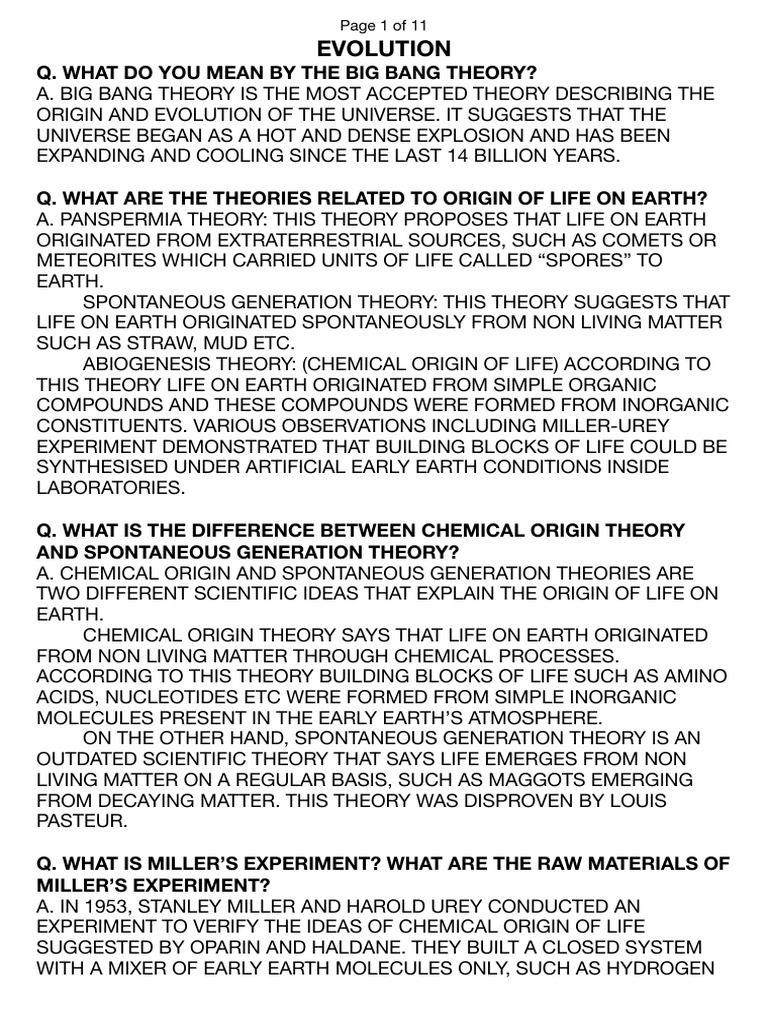 Evolution | PDF | Natural Selection | Abiogenesis