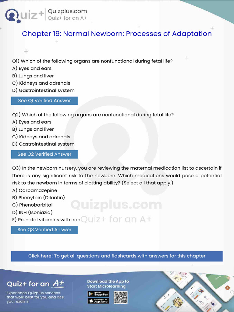 Which of The Following Organs Are Nonfunctional During Fetal Life | PDF ...