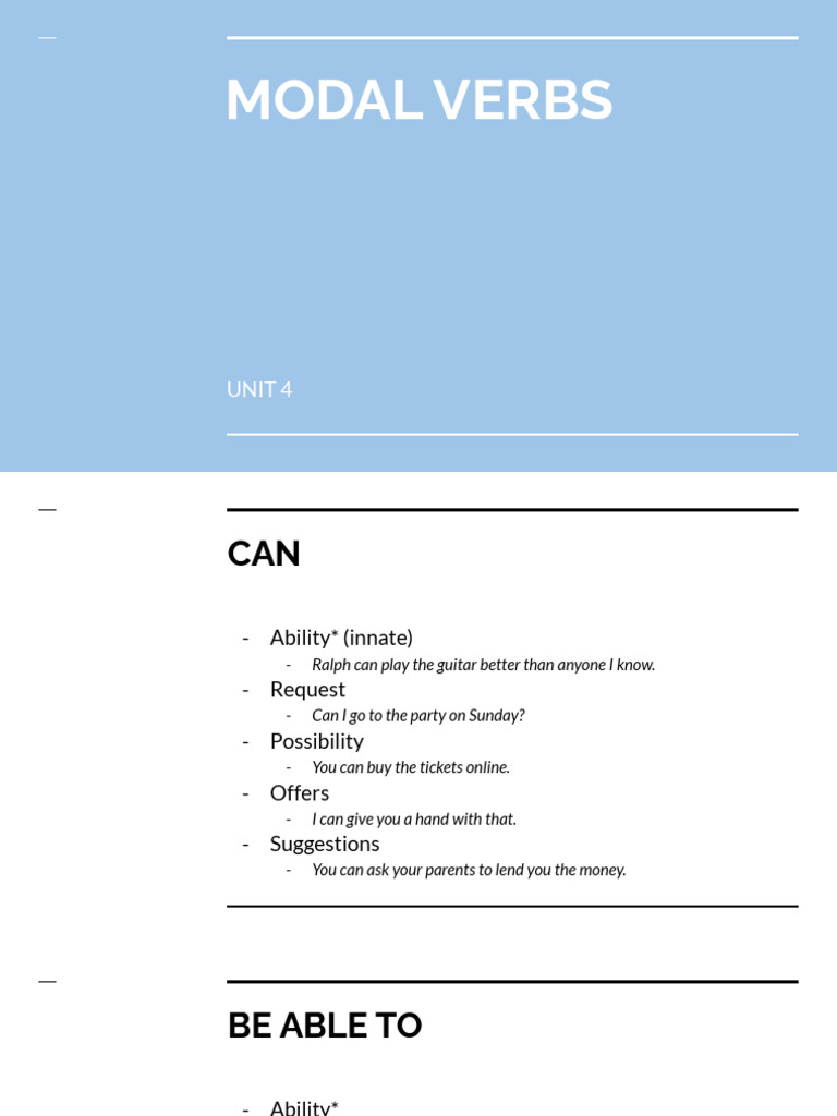 Copia de (Template) Modals & Modal Perfects | PDF | Linguistics | Grammar