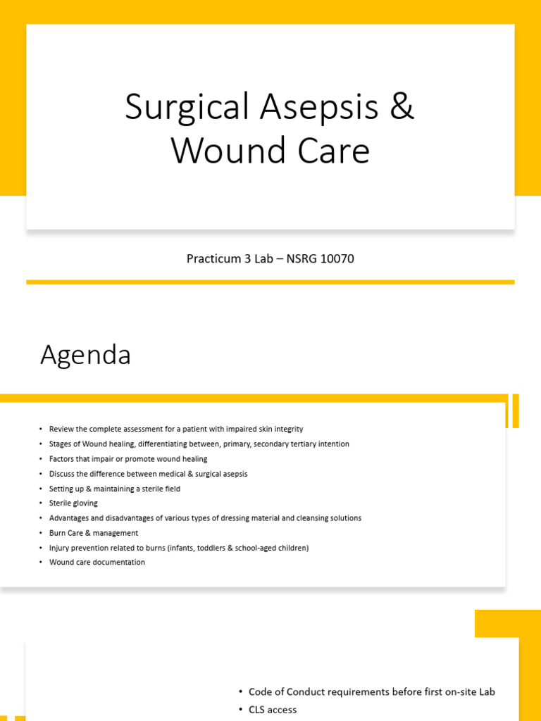 Medical Surgical Asepsis Wound Care Student | PDF