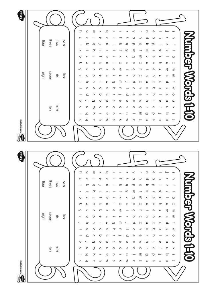Wordsearch Numbers | PDF