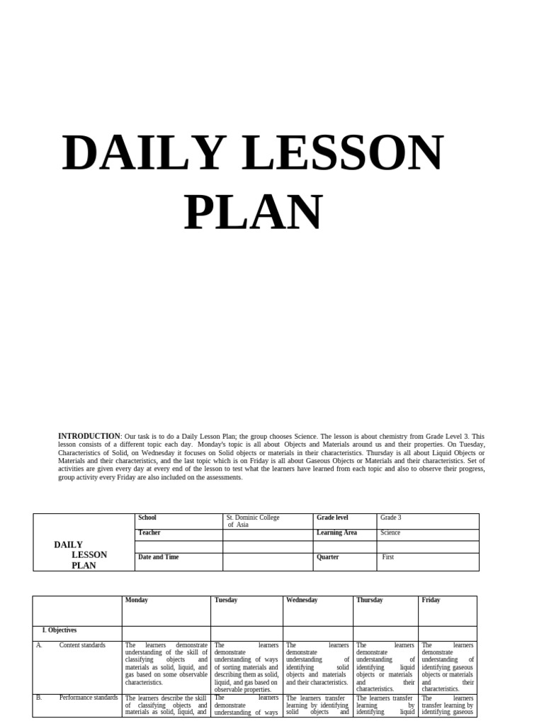 Daily Lesson Plan - Docx 1 | PDF | Shape | Learning